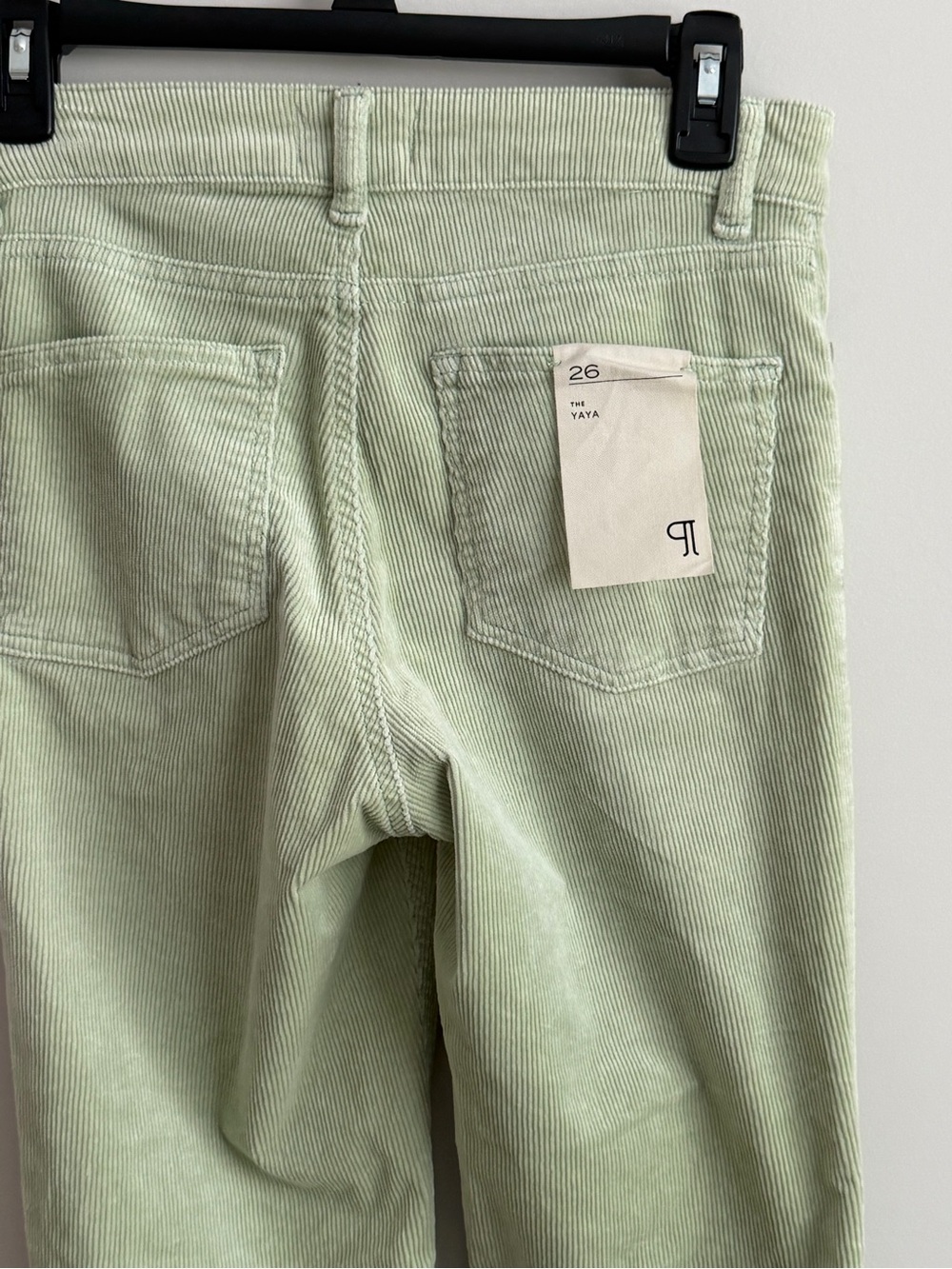 Anthropologie Pilcro The Yaya Lime Green Corduroy Crop Flare Pants NWT Size 26 - Picture 7 of 8